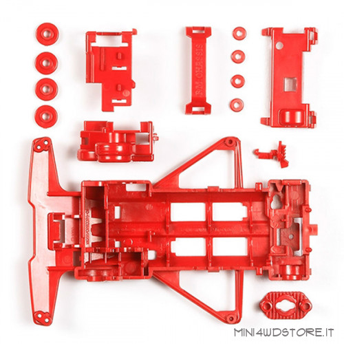 Telaio FM Rinforzato Rosso per Mini 4WD