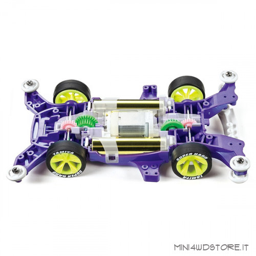 Mini 4WD Pro Keen Hawk Jr Clear Purple con Telaio MA