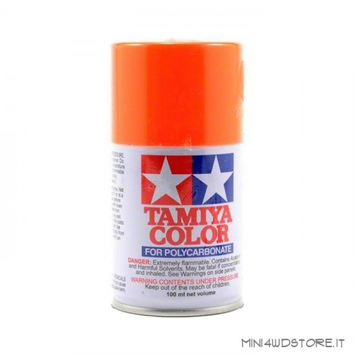 Vernice Spray Tamiya PS-24 Fluorescent Orange per Policarbonato