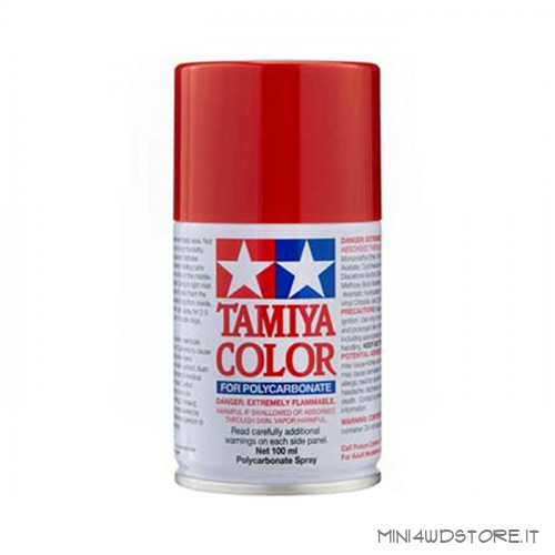 Vernice Spray Tamiya PS-60 Bright Mica Red per Policarbonato