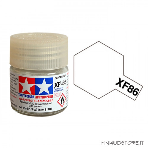 Vernice Acrilica Tamiya Mini XF-86 Flat Clear