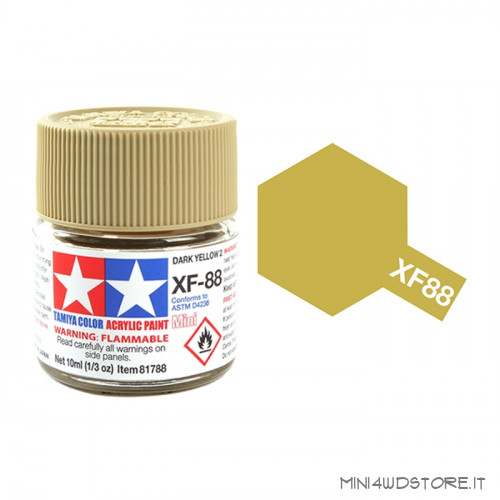 Vernice Acrilica Tamiya Mini XF-88 Dark Yellow 2