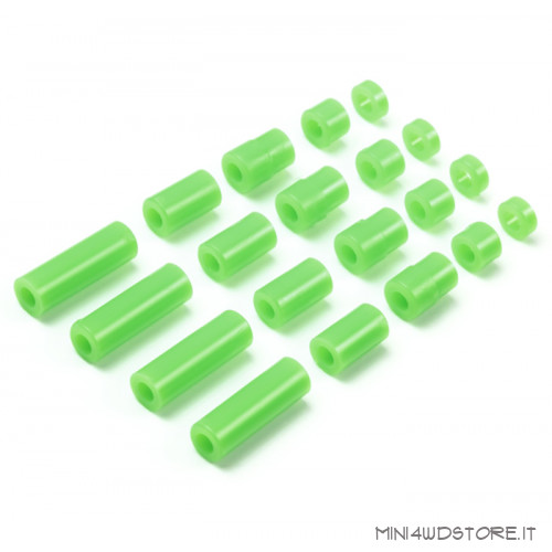 Set Spessori in Plastica Light Weight Verde Fluo