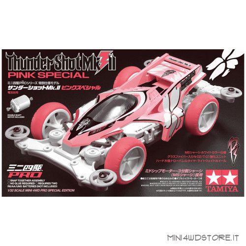 Mini 4WD Pro Thunder Shot Mk.II Pink Special con Telaio MS