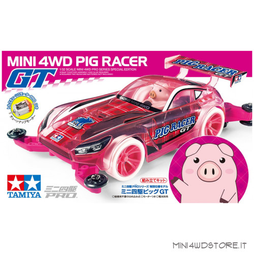 Mini 4WD Pro Pig Racer Gt Pink con Telaio MA