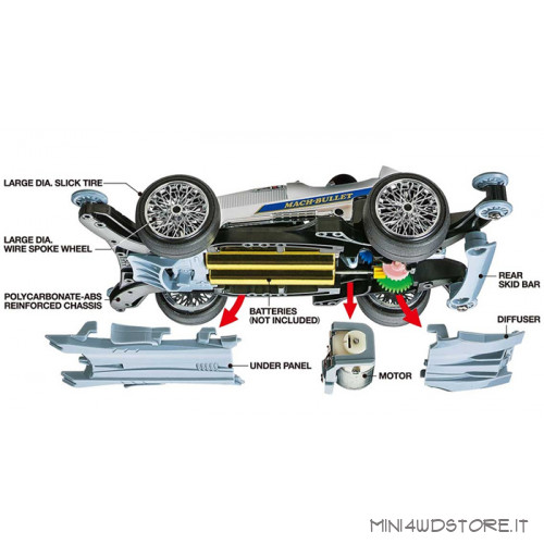 Mini 4WD Mach Bullet Metallic Special con Telaio AR  