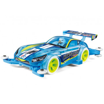 Mini 4WD Hawk Racer Gt Clear Blue con Telaio MA