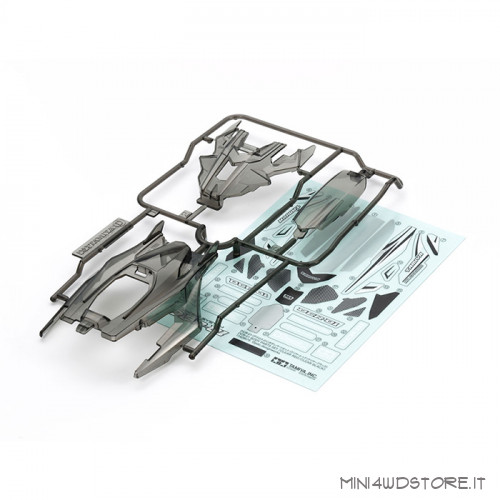 Carrozzeria in Plastica Abs Mini 4WD DCR-01 Clear Black