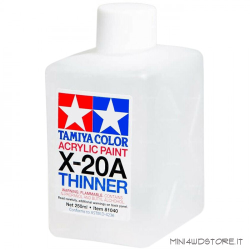Diluente Tamiya X-20A Thinner per Vernici Acriliche da 250 ml