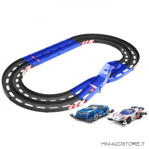 Pista Mini 4WD a 2 Corsie con Ponte  Jr Oval Home Circuit